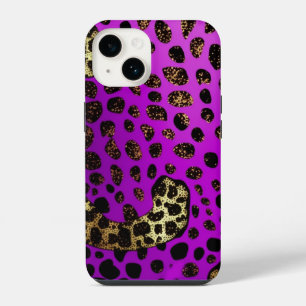 Purple Leopard Glitter iPhone Mate Tough Case