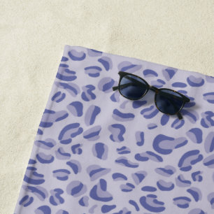 Purple Leopard Pattern Lavender Beach Towel