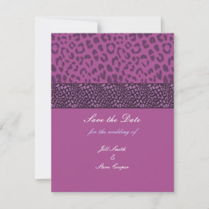 Purple Leopard Pattern Save the Date