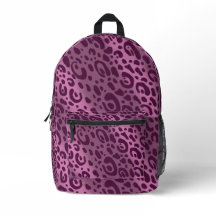 Purple Leopard Print Backpack