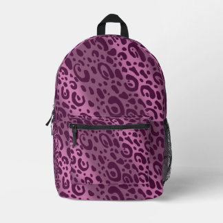 Purple Leopard Print Backpack