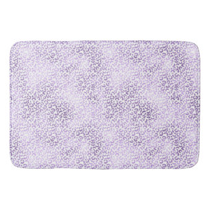 Purple Leopard Print Bath Mat
