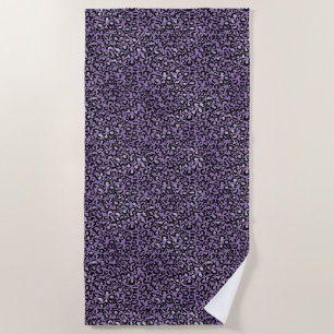 Purple Leopard Print Beach Towel