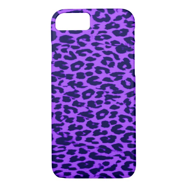 Purple Leopard Print Case-Mate iPhone Case (Back)