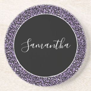 Purple Leopard Print Coaster