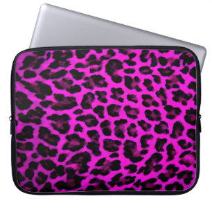 Purple Leopard Print Laptop Sleeve