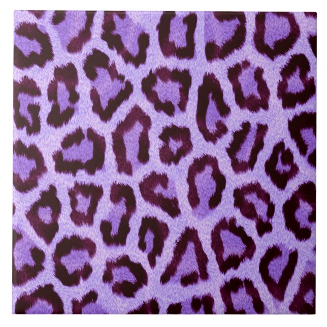 Purple leopard print pattern tile (Front)