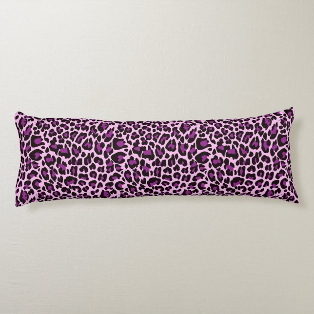 Purple Leopard Skin Print Body Cushion (Back)