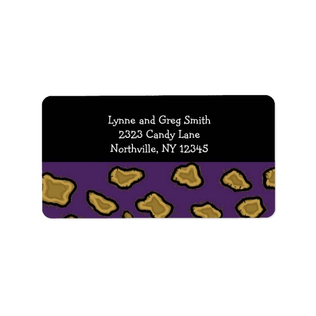 Purple Leopard Spots Label (Front)