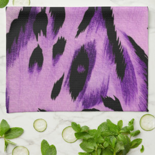 Purple Leopard Tea Towel