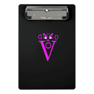 Purple Letter Face Mini Clipboard