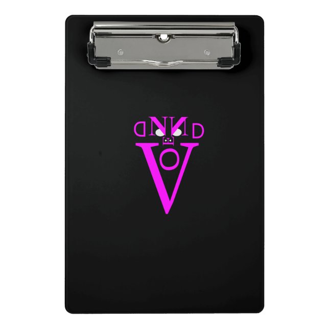 Purple Letter Face Mini Clipboard (Front)