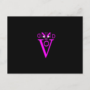 Purple Letter Face Postcard
