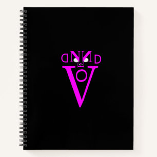 Purple Letter Face Spiral Notebook 