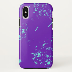 Purple Light Blue Doodles iPhone X Case