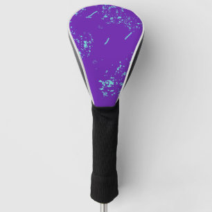 Purple Light Blue Doodles Golf Head Cover