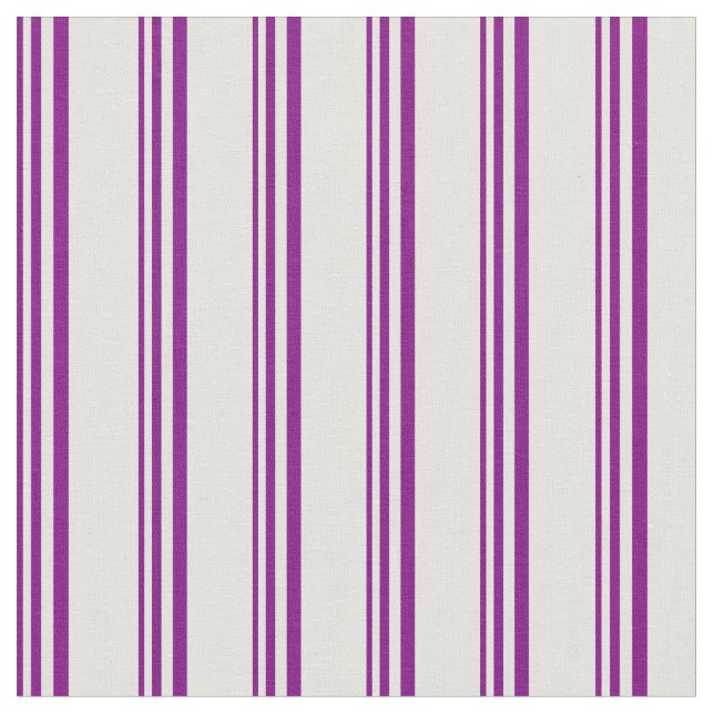 Purple & Light Cyan Coloured Striped Pattern Fabric (Close Up)