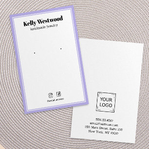 PURPLE LIGHT EARRING DISPLAY LOGO SOCIAL ICON BUSINESS CARD