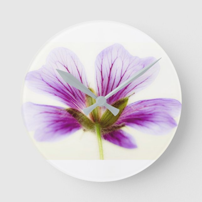 Purple Light Flower Clock (Front)