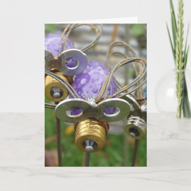 Purple Light insects, Birthday Card (Front)