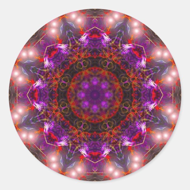 Purple Light Mandala  Sticker (Front)