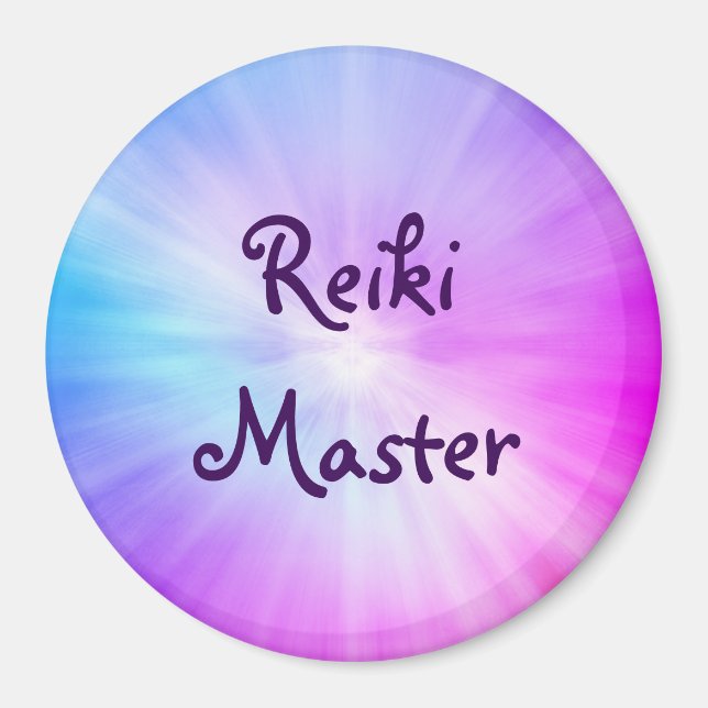 Purple light Reiki Master design Magnet (Front)