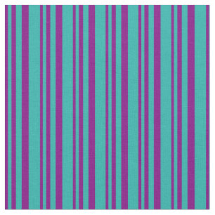 Purple & Light Sea Green Pattern Fabric