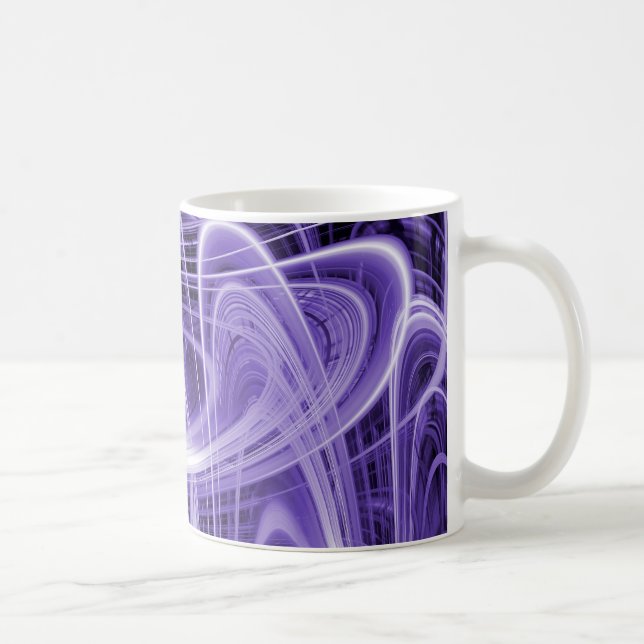 Purple light trails coffee mug (Right)