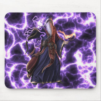 Purple Lightening Wizard Mouse Pad
