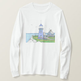Purple Lighthouse; Women's Long Sleeve Tshirt