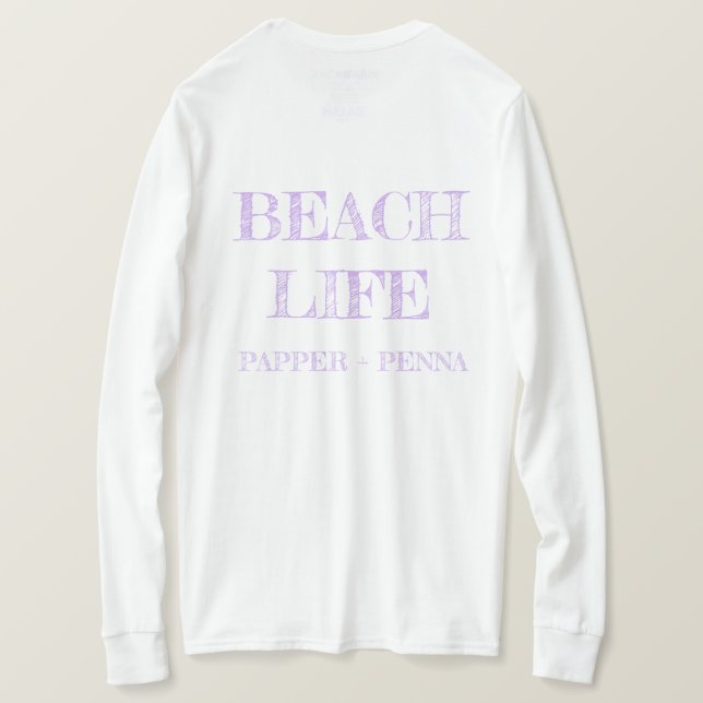 Purple Lighthouse; Women's Long Sleeve Tshirt (Design Back)