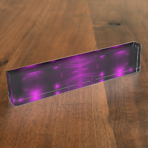 purple lights star nameplate