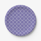 Purple Lilac and White Quatrefoil