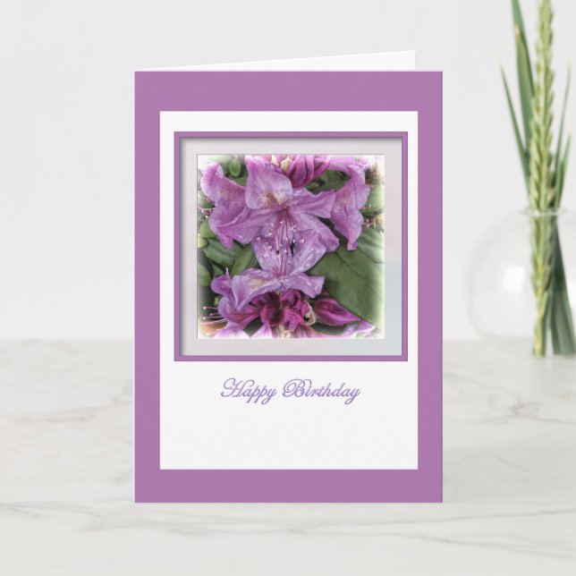 Purple Lilac Birthday Card (Front)