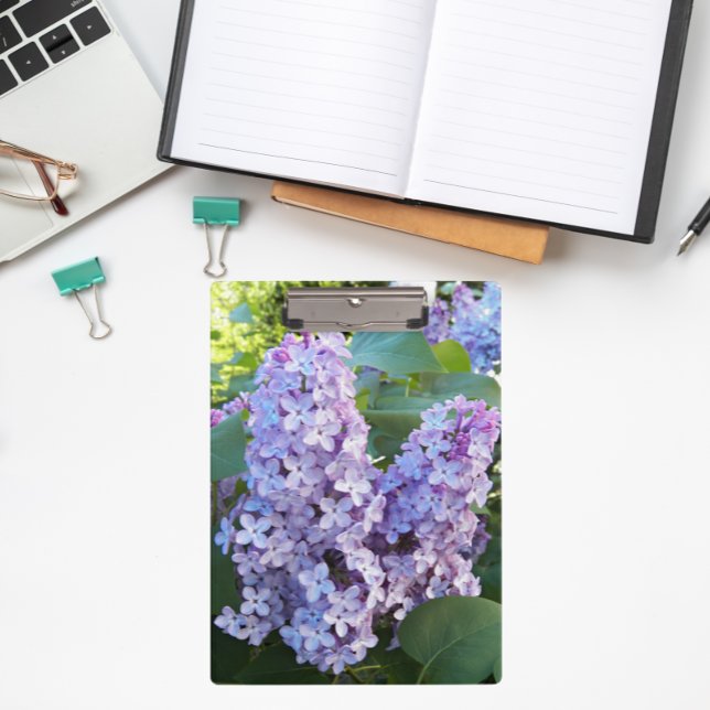Purple Lilac Blooms Floral Clipboard (In Situ)