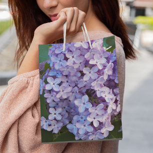Purple Lilac Blooms Floral Medium Gift Bag