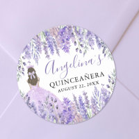 Purple Lilac Crown Floral Quinceanera