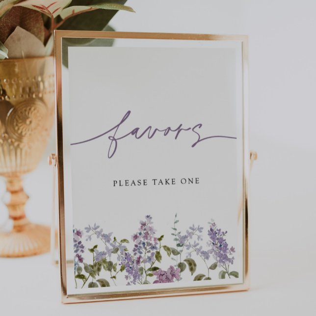 Purple Lilac Favours Sign (Creator Uploaded)