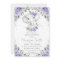 Purple Lilac Floral Cute Elephant Baby Shower