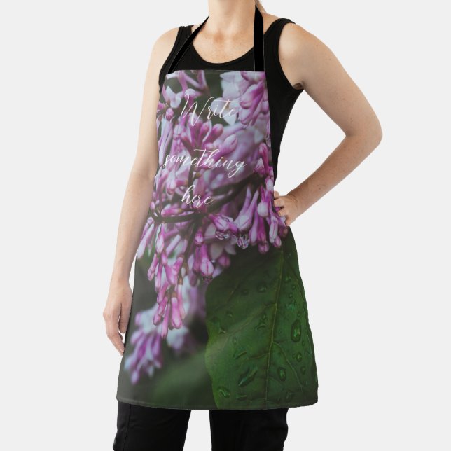 Purple lilac flowers after rain apron (Insitu)