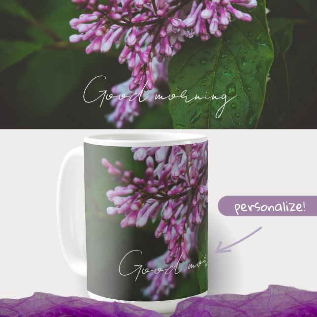 Purple lilac flowers after rain coffee mug (Creator Uploaded)