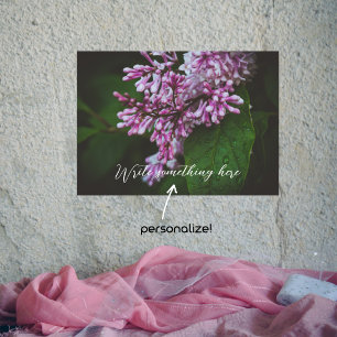 Purple lilac flowers after rain  poster