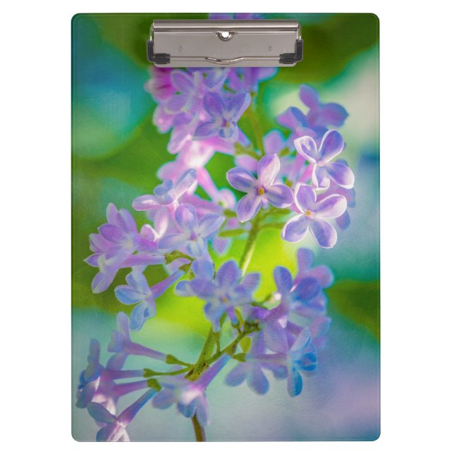 Purple Lilac Flowers Clipboard (Front)