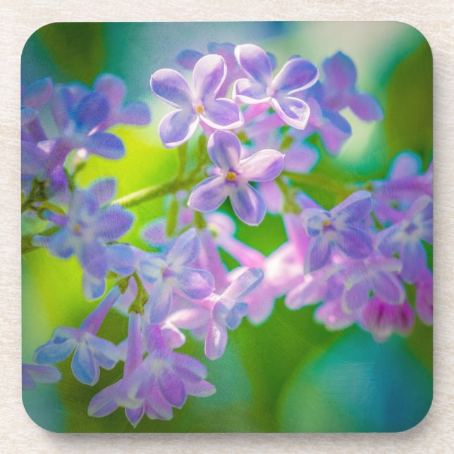 Purple Lilac Flowers Coaster (Front)