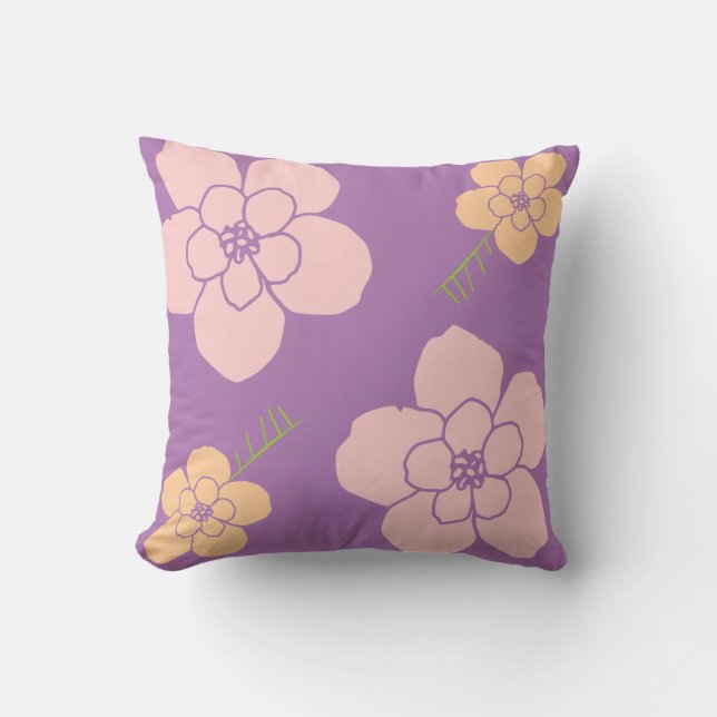 purple lilac flowers  cushion (Front)
