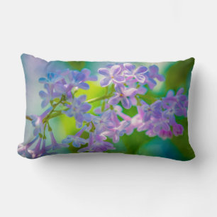 Purple Lilac Flowers Lumbar Cushion
