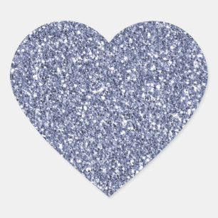 Purple Lilac Glitter Heart Sticker