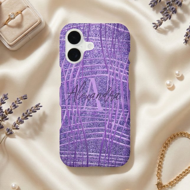 Purple Lilac Metallic Glitter Modern Glam Luxury (Creator Uploaded)