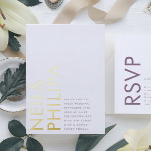 Purple Lilac Modern NAMES Simple