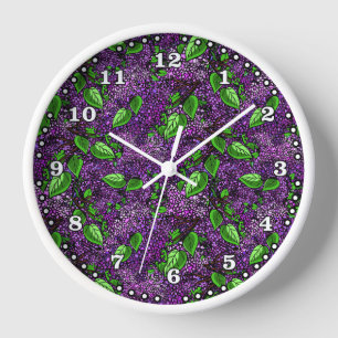 Purple Lilac - New Hampshire State Flower Clock
